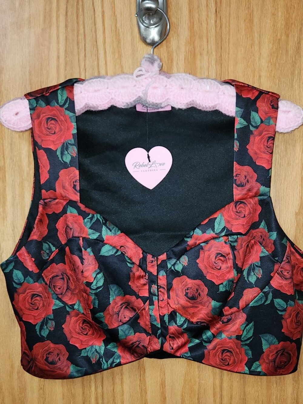 Rebel Love Clothing Elle Rebel Gothic Rose Wench Pirate Crop Top Corset XL